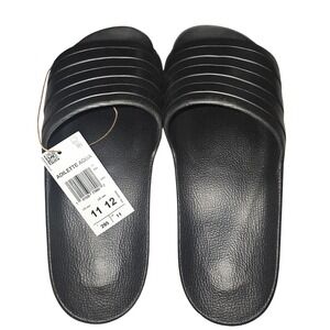Adidas Adilette Aqua Slides Mens 11 Black Sport Sandals New in box